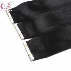 Black Silky Straight 12A Grade Double Drawn Tape in Hair Extensions Black Silky Straight 12A Grade Double Drawn Tape in Hair Extensions